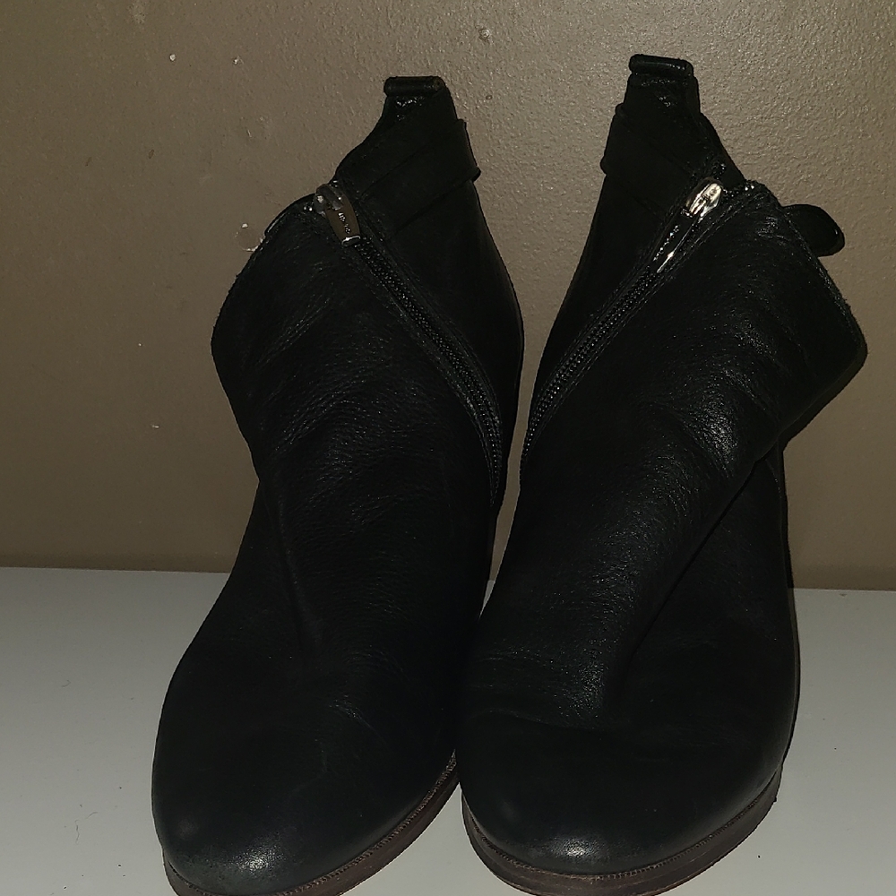 Coach Black Leather Ankle Booties